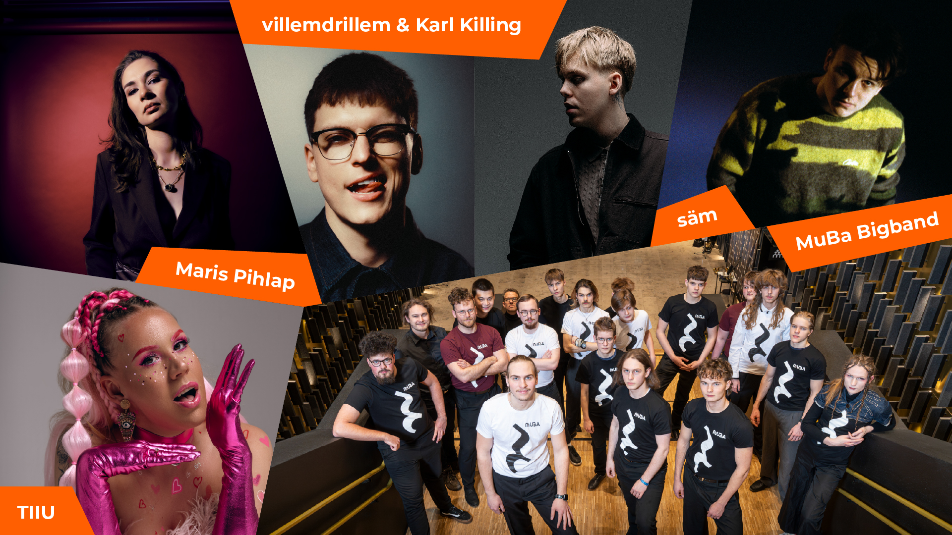 Swedbank Tallinn Marathon artists – Maris Pihlap, säm, villemdrillem, Karl Killing, MuBA Big Band and Tiiu
